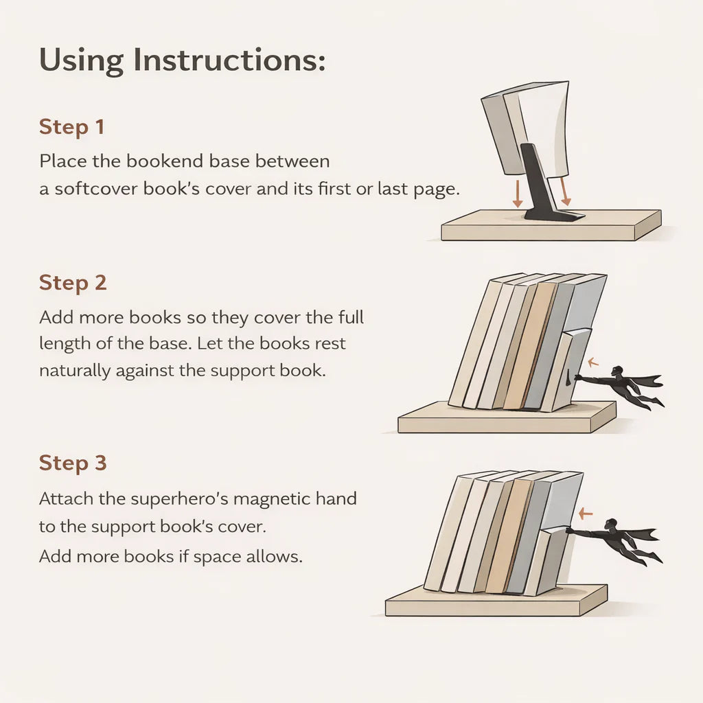 HeroHold™ Illusion Bookend