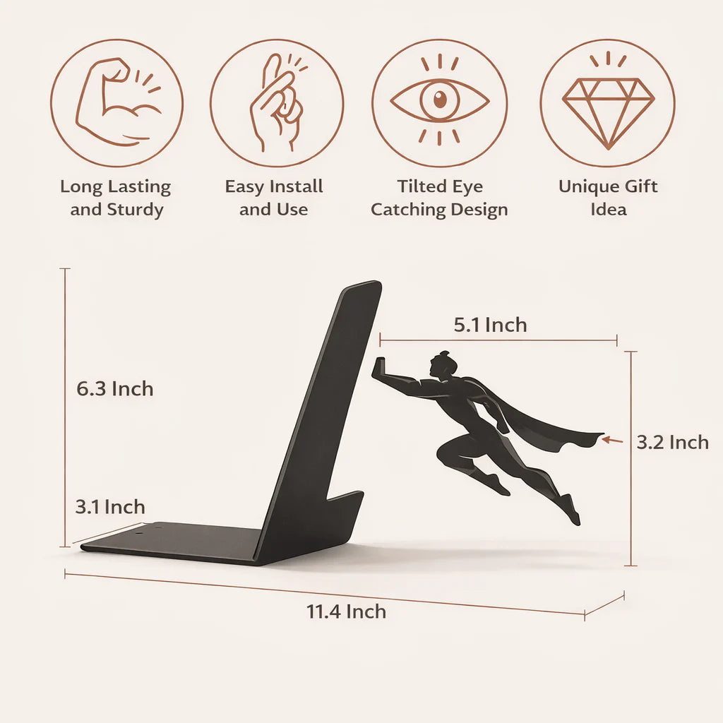 HeroHold™ Illusion Bookend