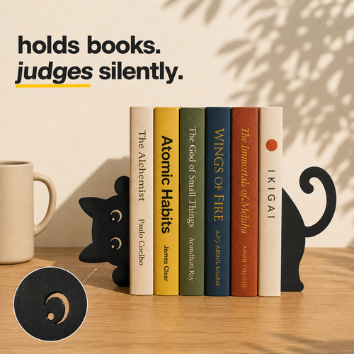 Bookkeepurr™ | Cat Bookend