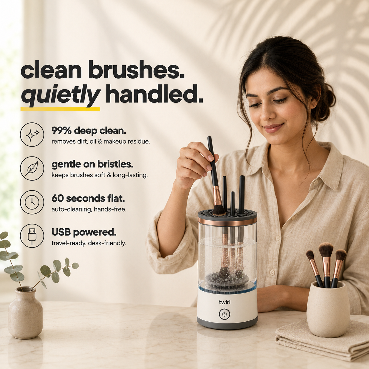 Twirl™ | Electric Makeup Brush Cleaner