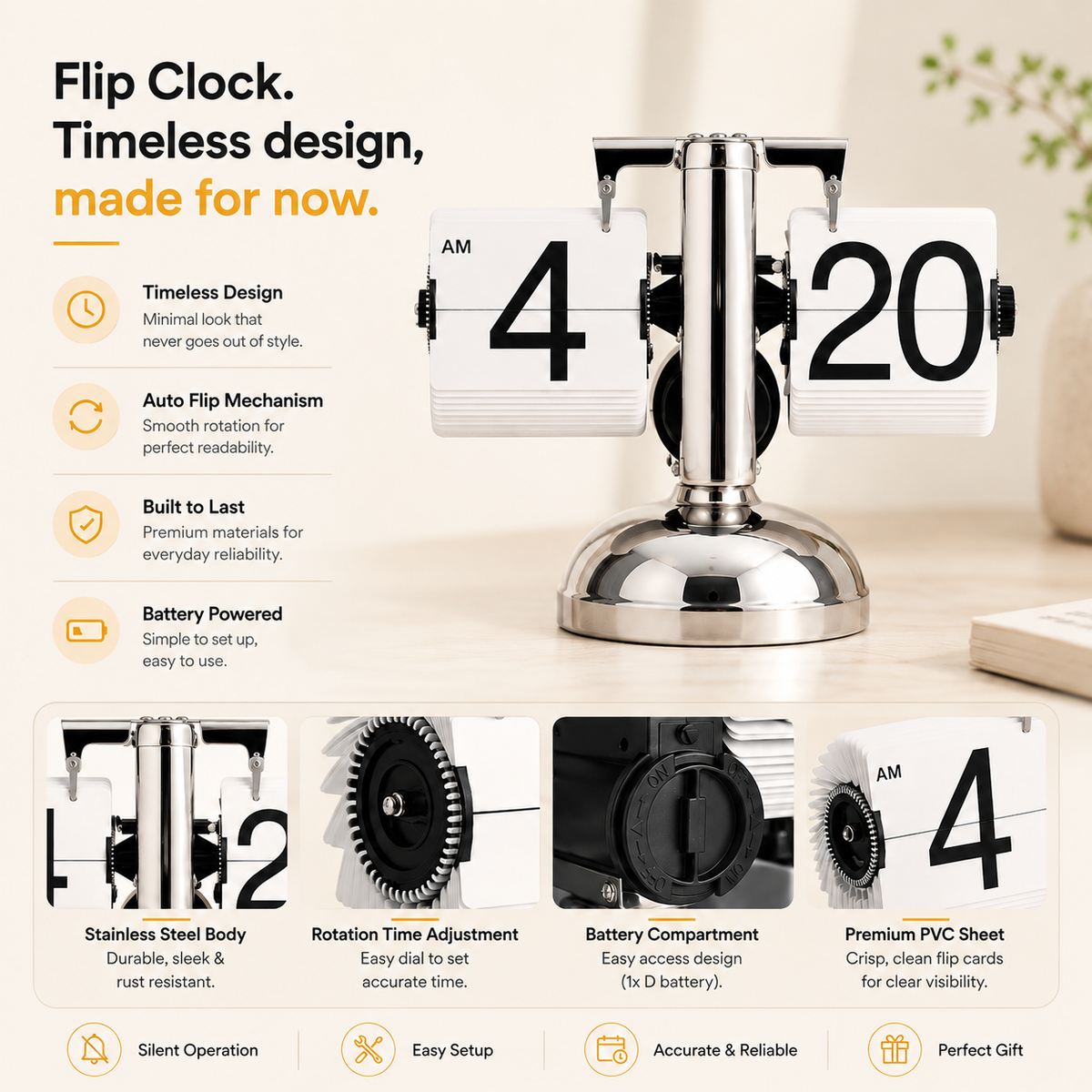 Flippy™ | Retro Flip Clock