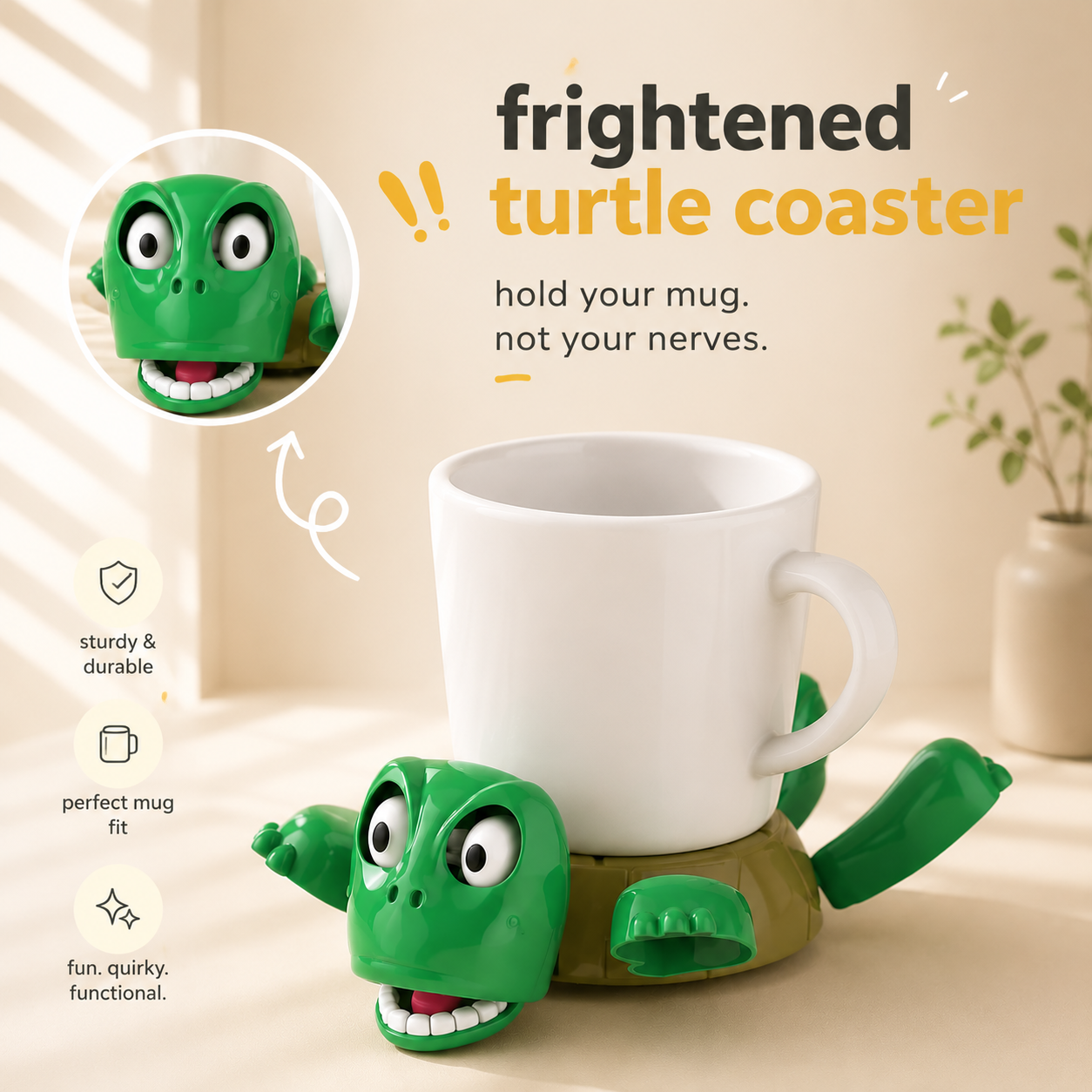 Shelly™ | Tortoise Coaster