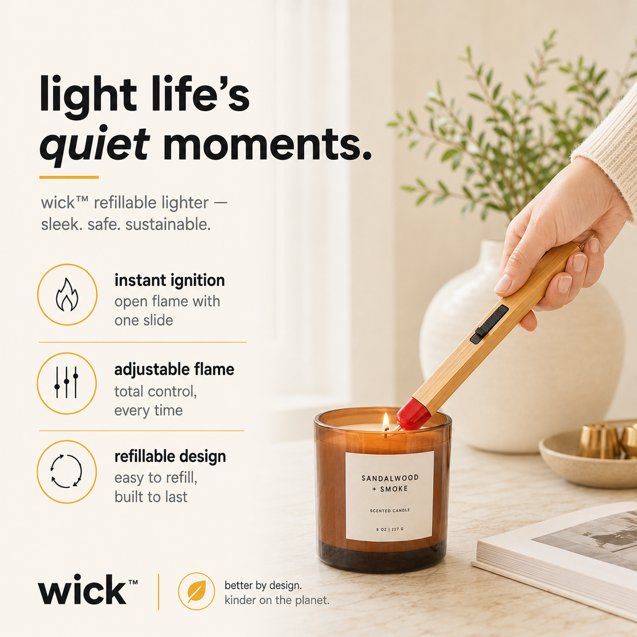 Wick™ | Refillable Lighter