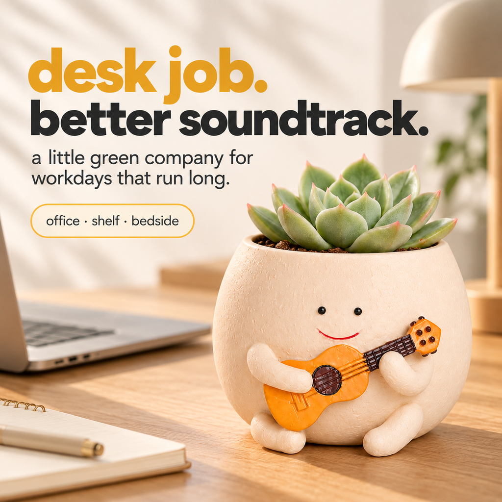 Strum™ | Guitar Desk Planter