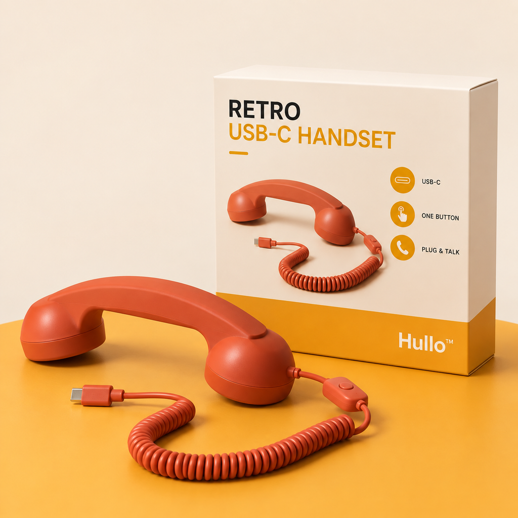 Hullo™ | Retro USB-C Handset