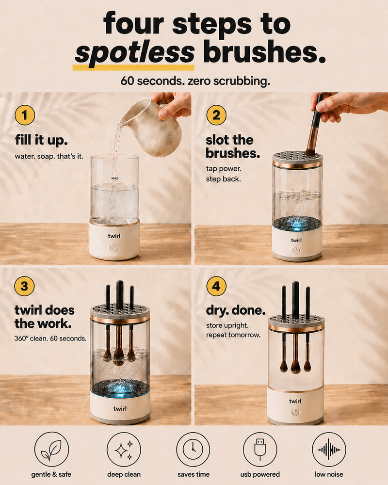 Twirl™ | Electric Makeup Brush Cleaner