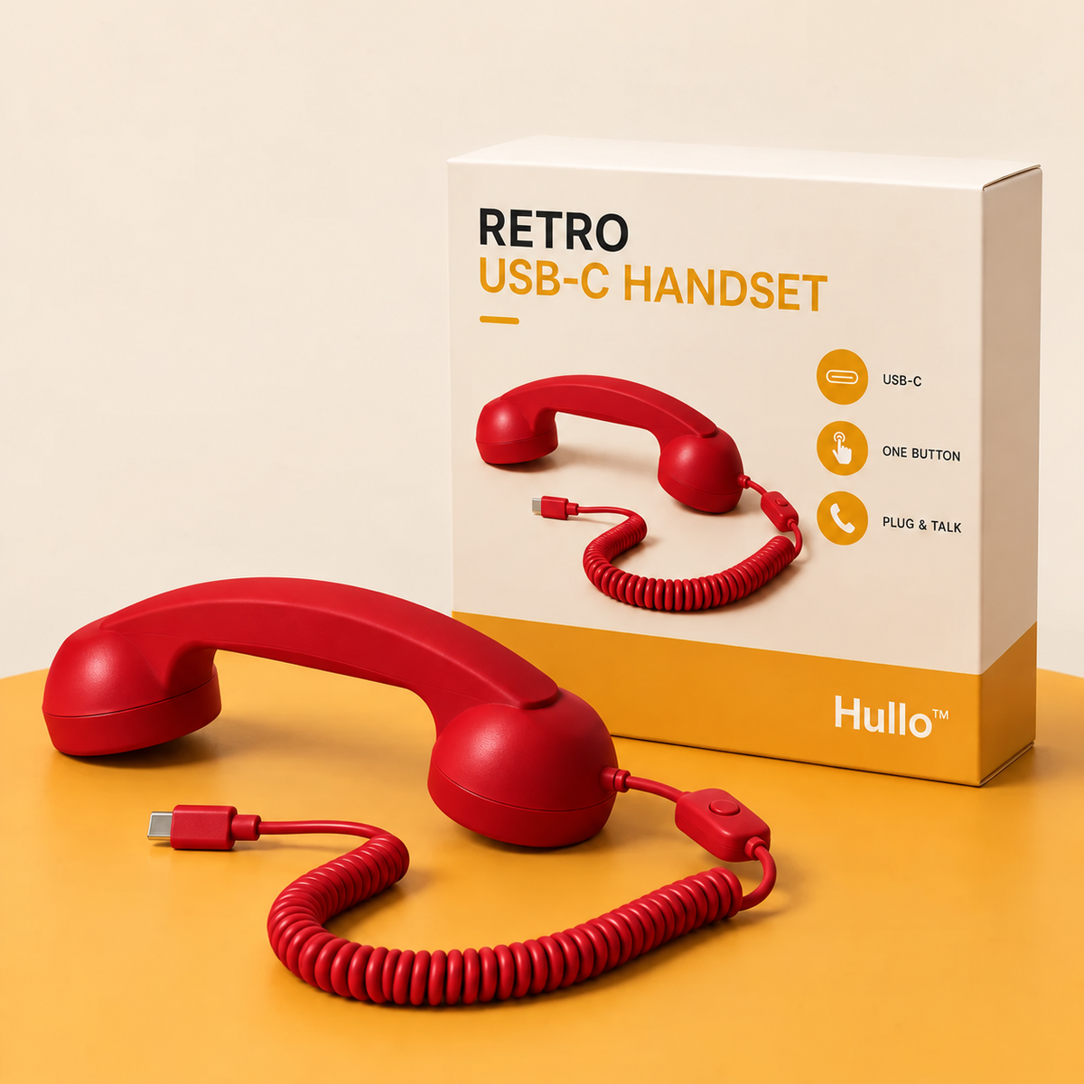 Hullo™ | Retro USB-C Handset