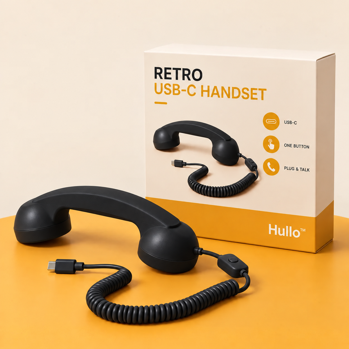 Hullo™ | Retro USB-C Handset