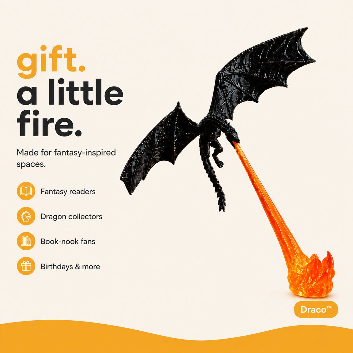 Draco | Dragon Flame Lamp