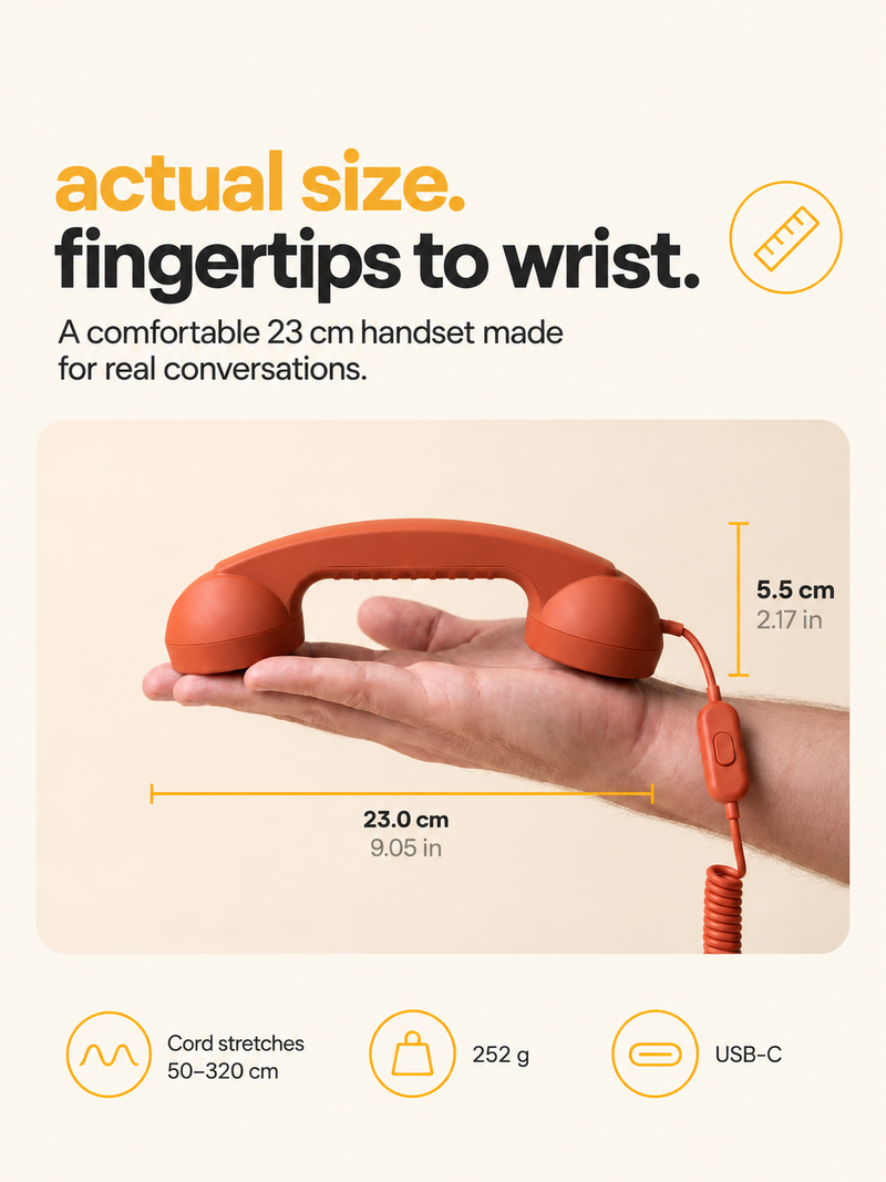 Hullo™ | Retro USB-C Handset