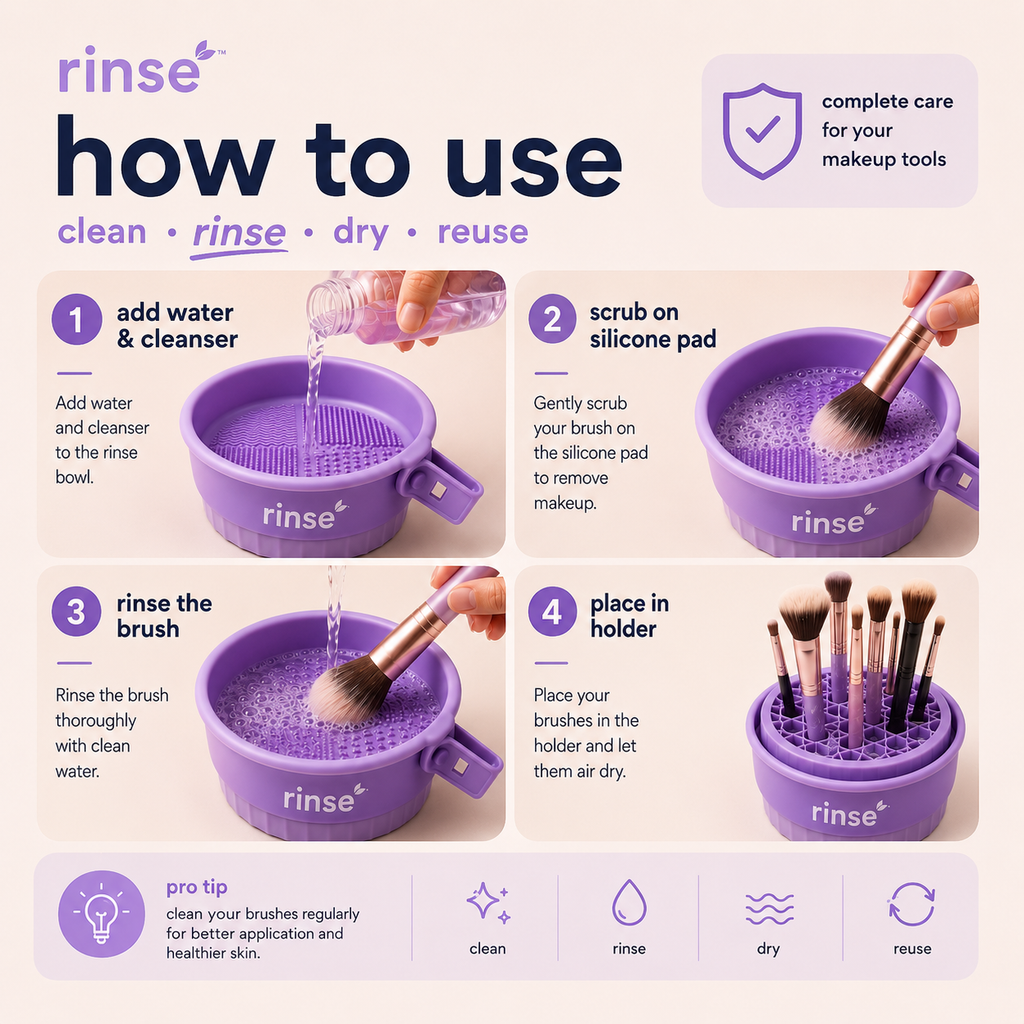 Rinse™ | 3-in-1 Brush Cleaning Station