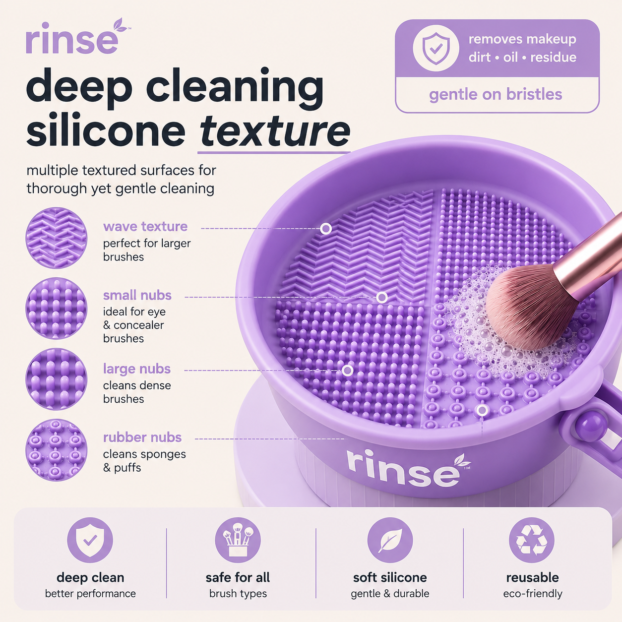 Rinse™ | 3-in-1 Brush Cleaning Station